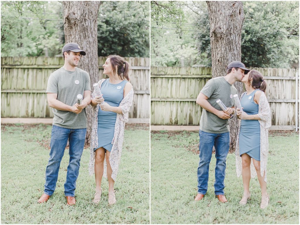 Willow Vogt Photography, Austin Weddings, Willow Vogt Wedding Photographer, Fall Hill Country Wedding, Wedding Photographer, Waco Photographer, Texas Photographer, Quarantine gender reveal, confetti canon gender reveal, pink confetti gender reveal, willow vogt gender reveal session