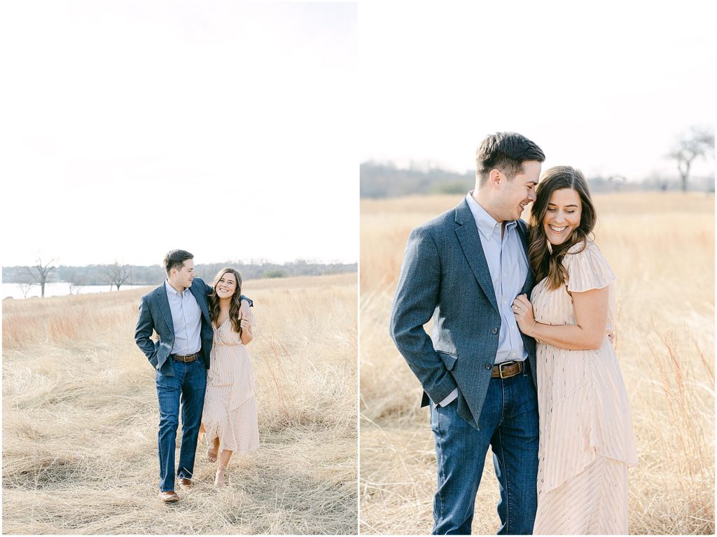 Engagement session at white rock lake in dallas/ft. worth, texas with photographers Willow and Kameron Vogt
